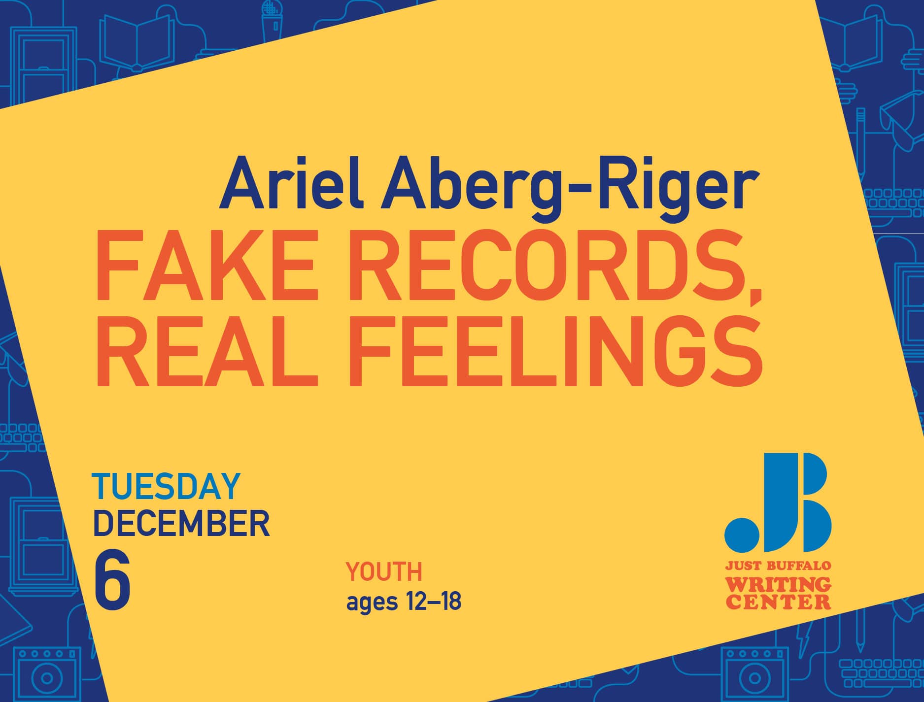 Fake Records, Real Feelings with Ariel Aberg-Riger - Just Buffalo Literary  Center